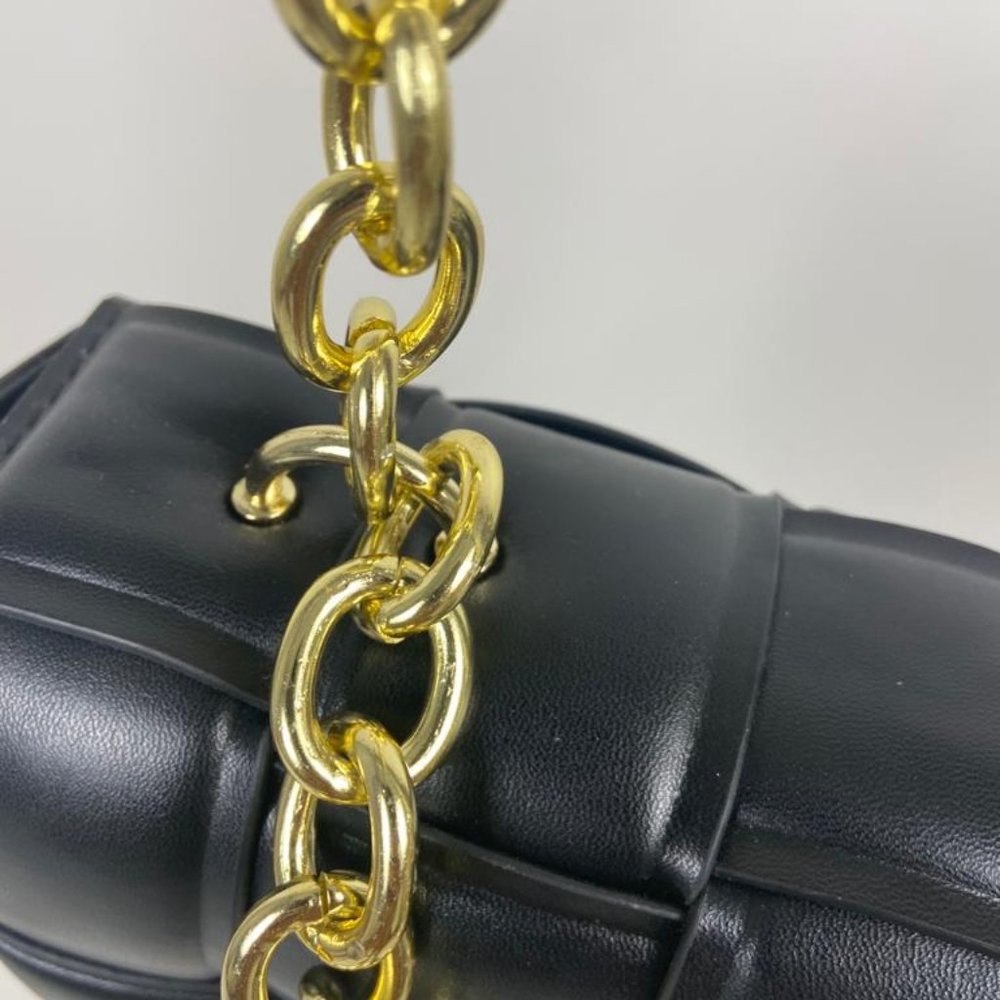 Waist Bags Weave Chain Crossbody BLACK - Picture 6 of 8